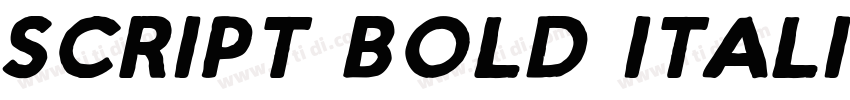 Script Bold Italic字体转换